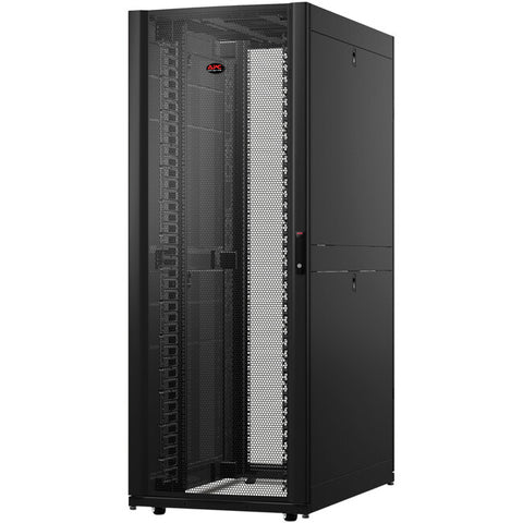 Schneider Electric NetShelter SX 42U Floor Standing Rack Cabinet for Networking, Airflow System - 482.60 mm Rack Width - Black