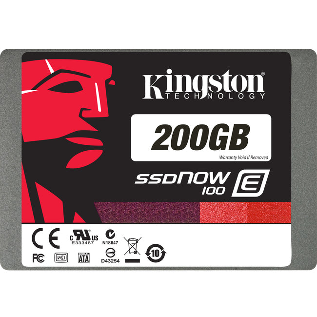 Kingston SSDNow E100 E100 200 GB Solid State Drive - 2.5" Internal - SATA (SATA/600)