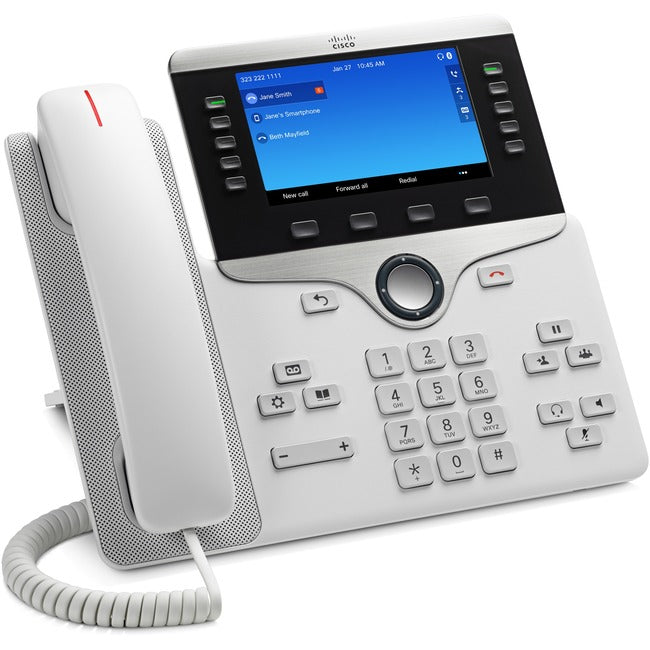 Cisco 8851 IP Phone - Corded/Cordless - Corded - Bluetooth - Wall Mountable - White