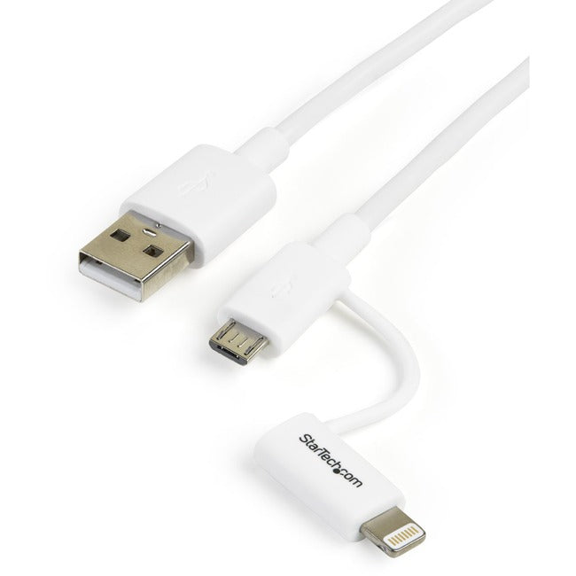StarTech.com 1 m Lightning/USB Data Transfer Cable for iPhone, iPod, iPad, Tablet - 1
