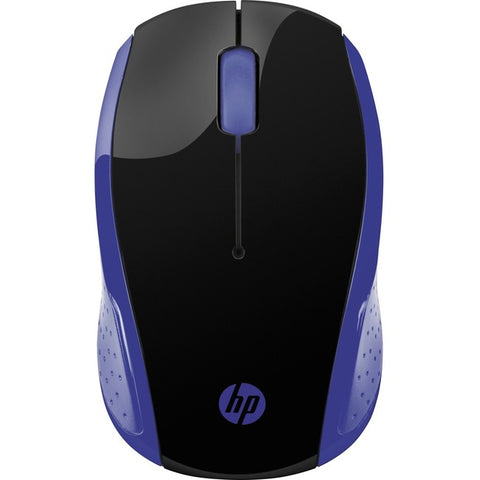 HP 200 Mouse - Radio Frequency - USB - Optical - 3 Button(s) - Navy Blue