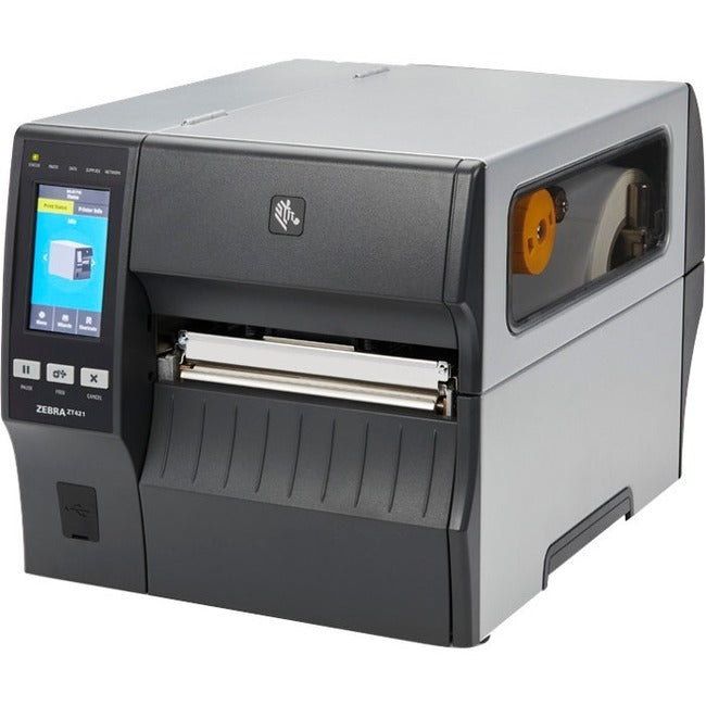 Zebra ZT421 Industrial Direct Thermal/Thermal Transfer Printer - Monochrome - Label Print - Ethernet - USB - Serial - Bluetooth