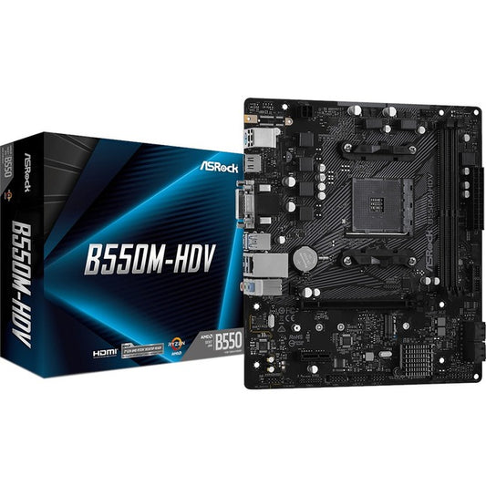 ASRock B550M-HDV Desktop Motherboard - AMD Chipset - Socket AM4 - Micro ATX