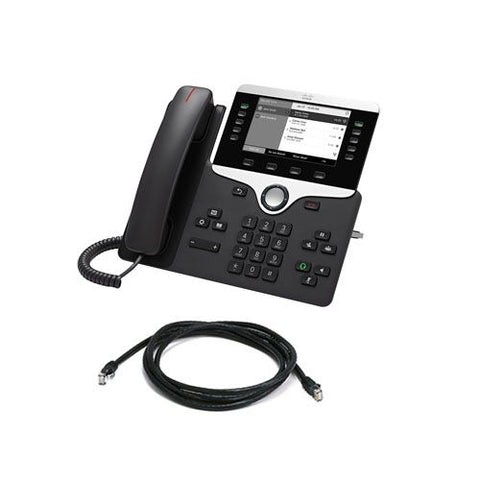 Cisco 8811 IP Phone - Corded - Wall Mountable - Black