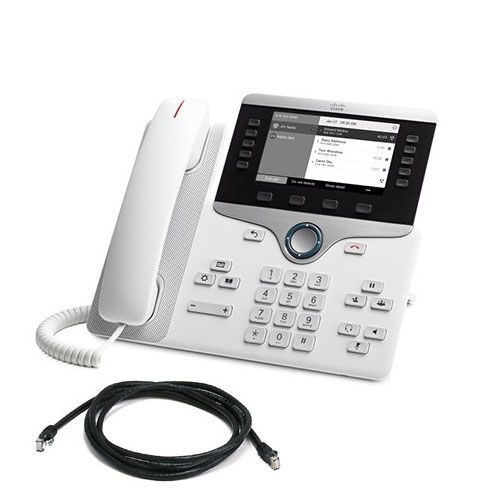 Cisco 8811 IP Phone - Corded - Desktop, Wall Mountable - White